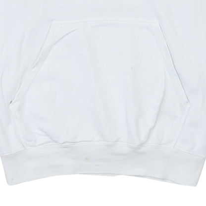 Champion Men's White Pullover Hoodie L Logo Sportswear