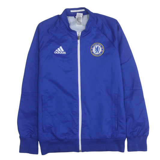 adidas Men’s Blue Chelsea FC Bomber Jacket Size M Full Zip Sportswear