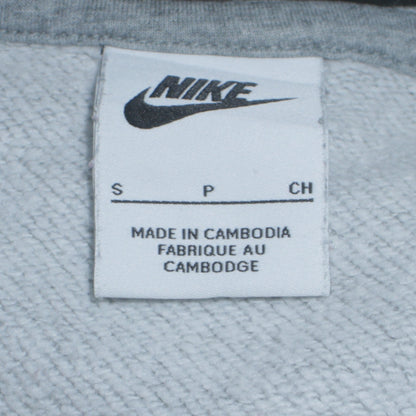 Nike Men’s Grey Pullover Hoodie Small Logo Sportswear Jumper