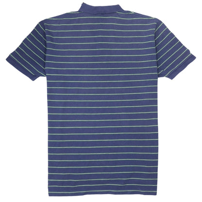 Ralph Lauren Men's Blue Striped Polo Shirt 2XL Classic Cotton