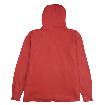 Champion Womens Red XL 1/2 Zip Hoodie Cotton Blend Casual Wear