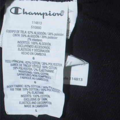 Champion Women’s Black Large Logo Tape Crew Neck Sweatshirt