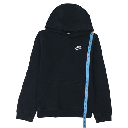 Nike Boys Black XL Pullover Hoodie Standard Fit Logo Fleece Sweatshirt