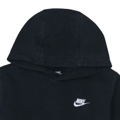 Nike Boys Black XL Pullover Hoodie Standard Fit Logo Fleece Sweatshirt