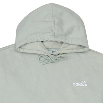 Adidas Women’s Beige Hooded Pullover Sweatshirt UK 14 Logo Print