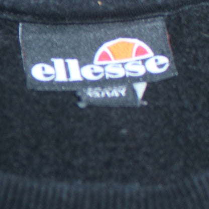 Ellesse Boys Black Sweatshirt Size 13-14 Years Cotton Blend Logo Jumper