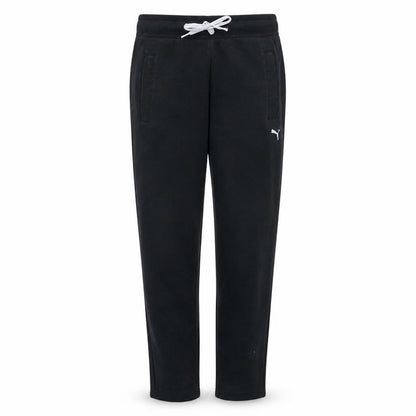 Front view of Puma women’s black jogger trousers, size UK 10, cotton blend activewear