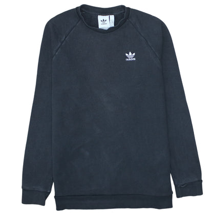 Adidas Men's Black Small Pullover Sweatshirt Crew Neck Logo