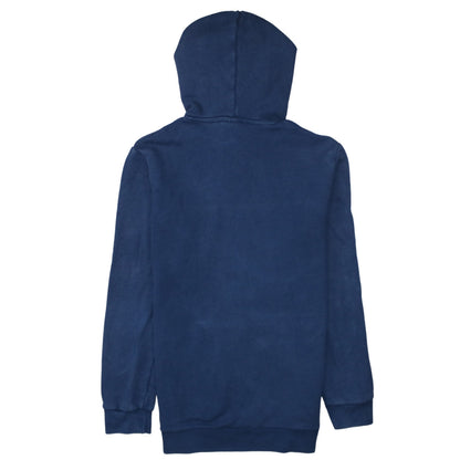 adidas Men's Blue Pullover Hoodie S Logo Fleece Sweatshirt