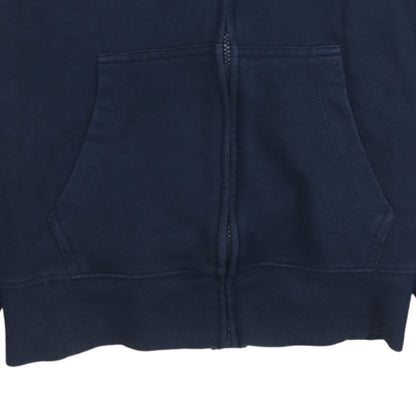 Tommy Hilfiger Men's Blue Full Zip Hoodie L Logo Tape Sweatshirt