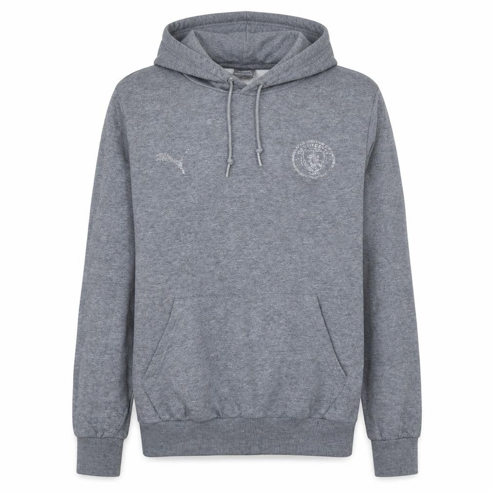 Puma Men Grey Pullover Hoodie Medium Regular Fit Sportswear