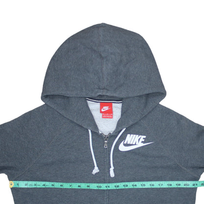 Nike Men's Grey Full Zip Hoodie M Sports Logo Just Do It