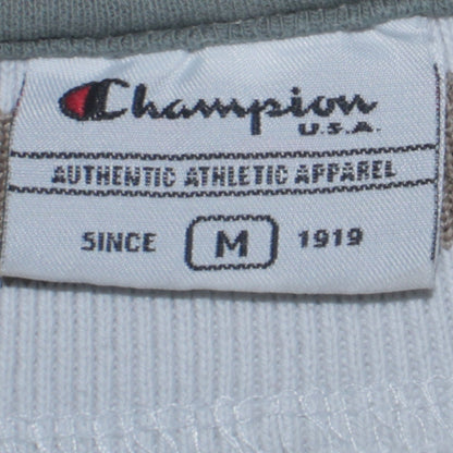 Champion Men's Green Full Zip Hoodie M Lightweight Cotton Blend