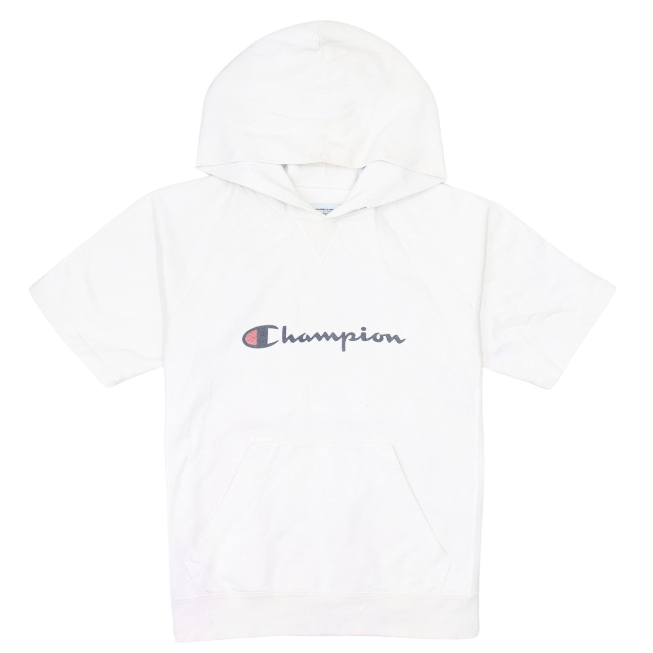 Champion Men's White Short Sleeve Hooded T-Shirt Size S