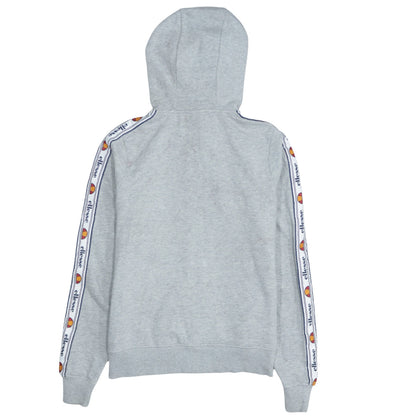 Ellesse Womens Grey Full Zip Hoodie UK 8 Logo Tape Hooded Sweatshirt