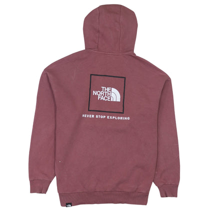 The North Face Womens Burgundy Pullover Hoodie M Logo Print Casual