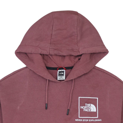 The North Face Womens Burgundy Pullover Hoodie M Logo Print Casual