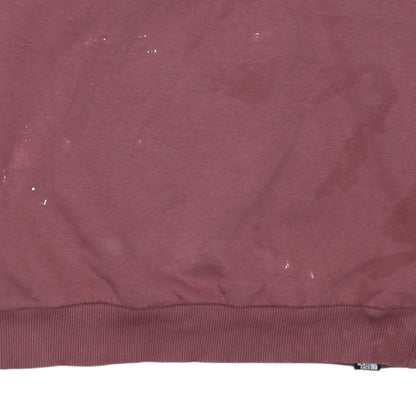 The North Face Womens Burgundy Pullover Hoodie M Logo Print Casual