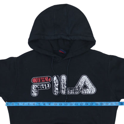 FILA Men's Black Small Pullover Hoodie Graphic Logo Sweatshirt