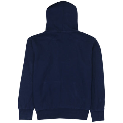 Ralph Lauren Men's Blue Pullover Hoodie M Logo Fleece Sweatshirt