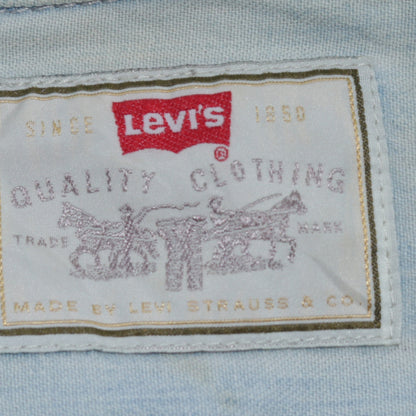 Levi's Men's Light Blue Denim Long Sleeve Button-Up Shirt Size L