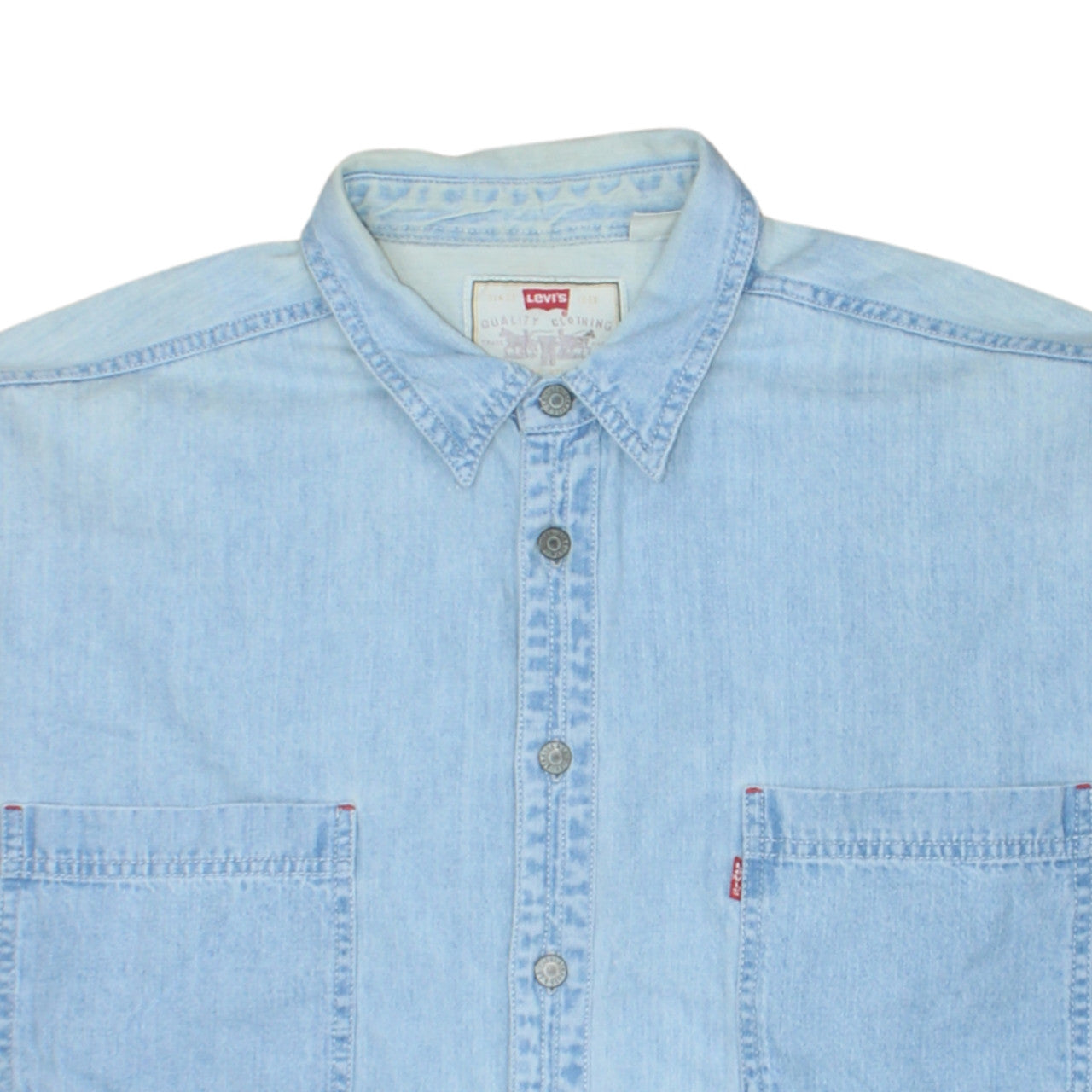 Levi's Men's Light Blue Denim Long Sleeve Button-Up Shirt Size L