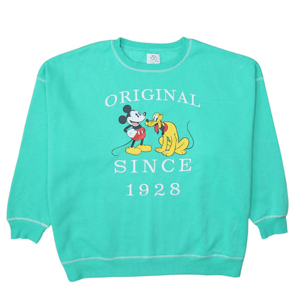 Disney x Primark Women's Green Mickey Pluto XL Sweatshirt
