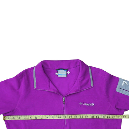 Columbia Women’s Purple Titanium Fleece 1/4 Zip Pullover Sweatshirt Size L