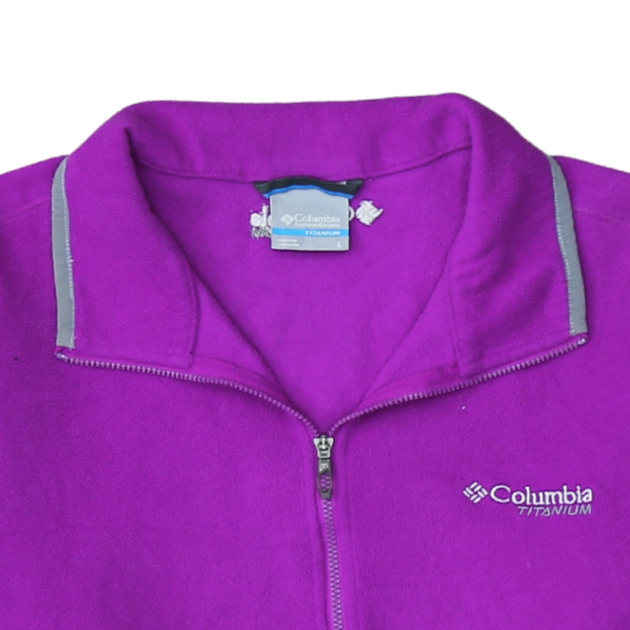 Columbia Women’s Purple Titanium Fleece 1/4 Zip Pullover Sweatshirt Size L