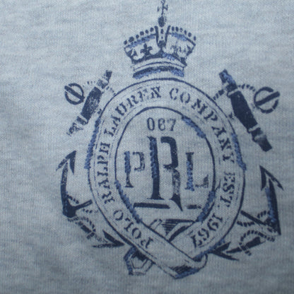Polo Ralph Lauren Men's Grey Crew Neck Button Sweatshirt Size S