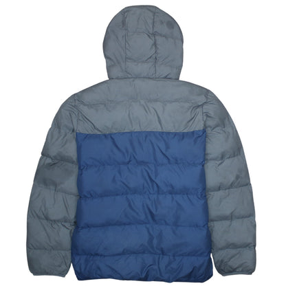 Adidas Boys Blue Hooded Puffer Jacket 13-14 Years Winter Coat