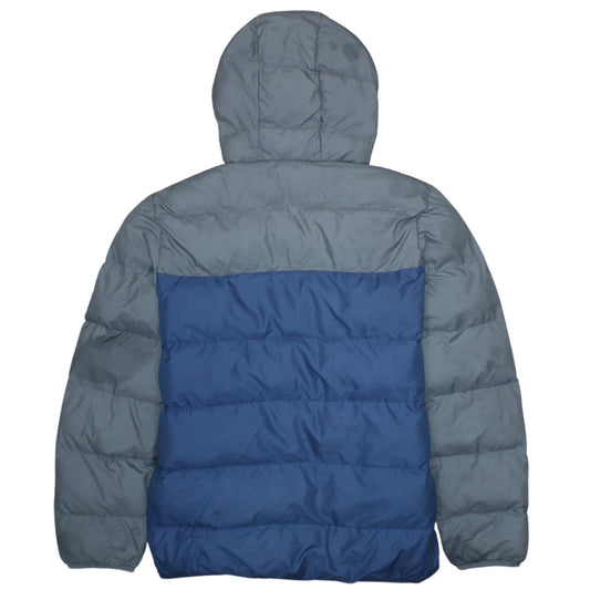 Adidas Boys Blue Hooded Puffer Jacket 13-14 Years Winter Coat