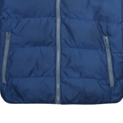 Adidas Boys Blue Hooded Puffer Jacket 13-14 Years Winter Coat