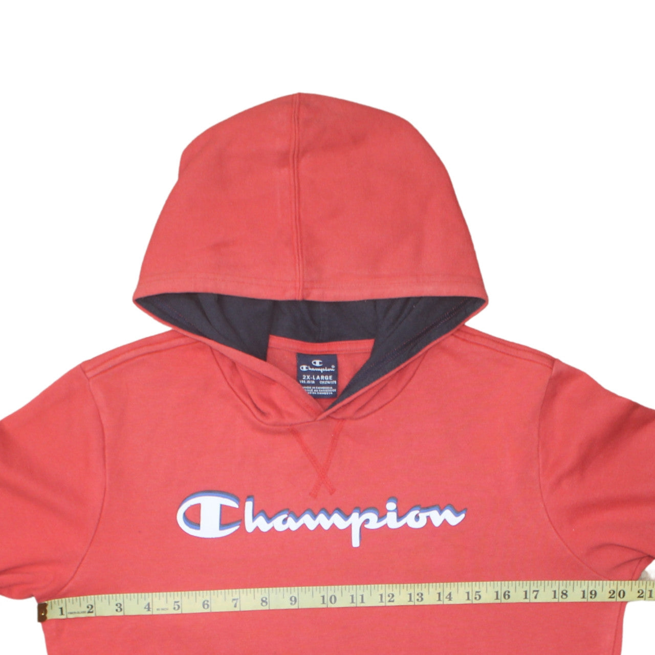 Champion Boys Red Pullover Hoodie 2XL 15-16 Years Hooded Fleece Sweatshirt