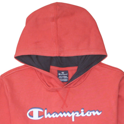 Champion Boys Red Pullover Hoodie 2XL 15-16 Years Hooded Fleece Sweatshirt