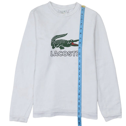 Lacoste Boys White 14 Years Crew Neck Long Sleeve Sweatshirt