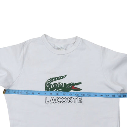 Lacoste Boys White 14 Years Crew Neck Long Sleeve Sweatshirt