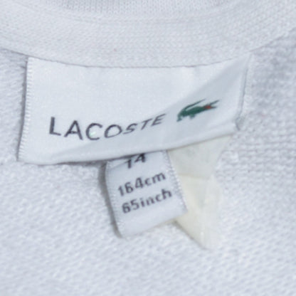 Lacoste Boys White 14 Years Crew Neck Long Sleeve Sweatshirt