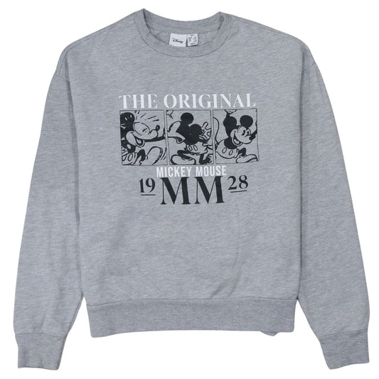 Primark Cares Women Grey Mickey Mouse Pullover Sweatshirt 2XS