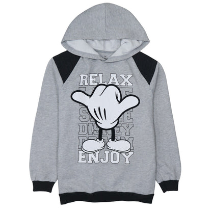 Disneyland Paris Boys Grey Mickey Hoodie 14 Years Pullover Cotton Blend