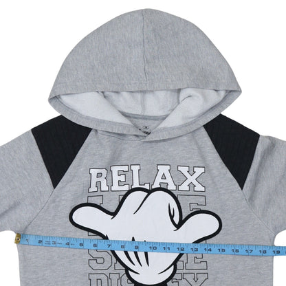 Disneyland Paris Boys Grey Mickey Hoodie 14 Years Pullover Cotton Blend