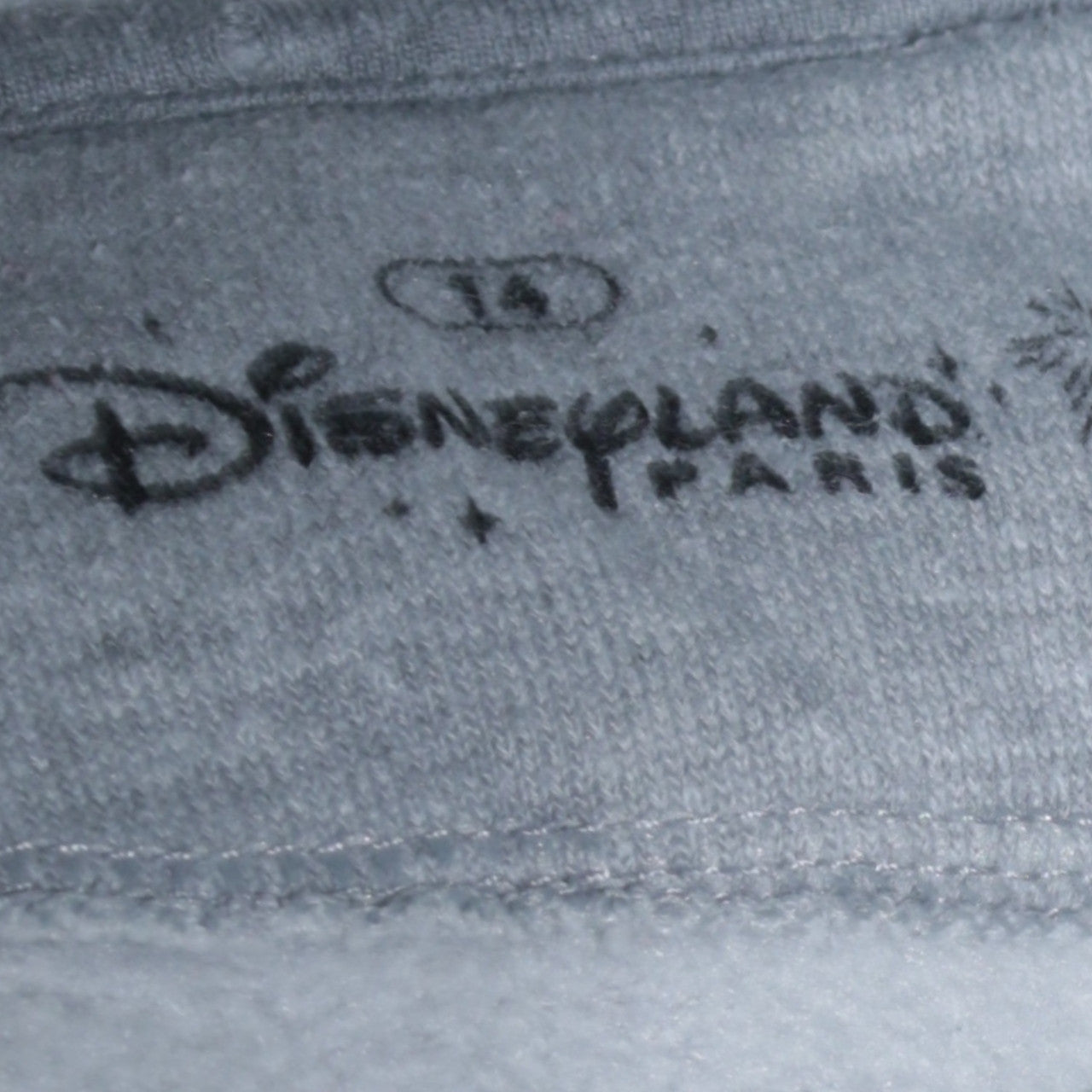 Disneyland Paris Boys Grey Mickey Hoodie 14 Years Pullover Cotton Blend