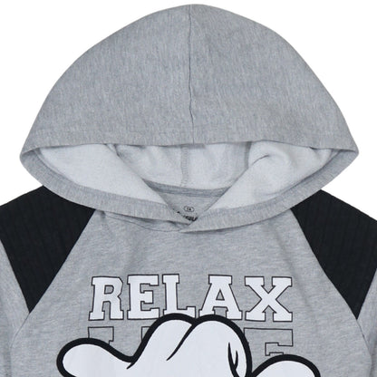 Disneyland Paris Boys Grey Mickey Hoodie 14 Years Pullover Cotton Blend