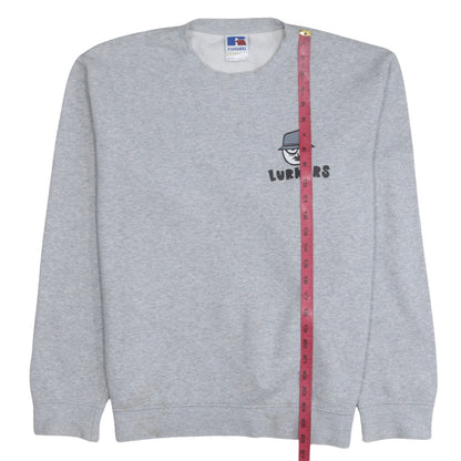 Russell Mens Grey L Lurkers Graphic Pullover Sweatshirt
