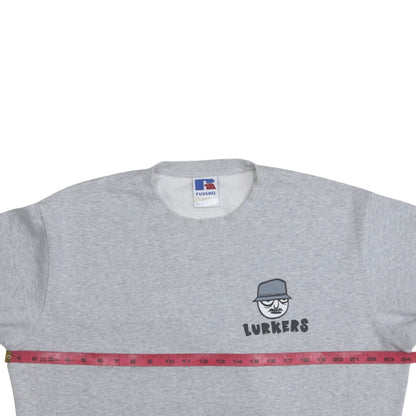 Russell Mens Grey L Lurkers Graphic Pullover Sweatshirt