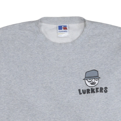Russell Mens Grey L Lurkers Graphic Pullover Sweatshirt