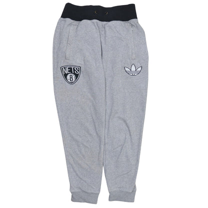 Adidas Women's Grey Jogger Sweatpants M Brooklyn Nets Activewear