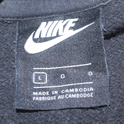 Nike Women Black Large Pullover Hoodie with Logo Pocket