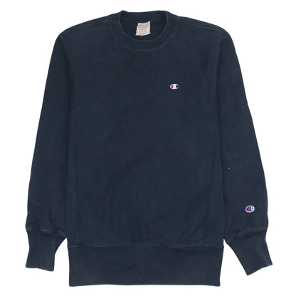 Champion Men's Blue Small Reverse Weave Crew Neck Sweatshirt