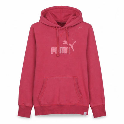 Puma Womens Pink Pullover Hoodie XL UK 16 Logo Graphic Sporty Sweatshirt